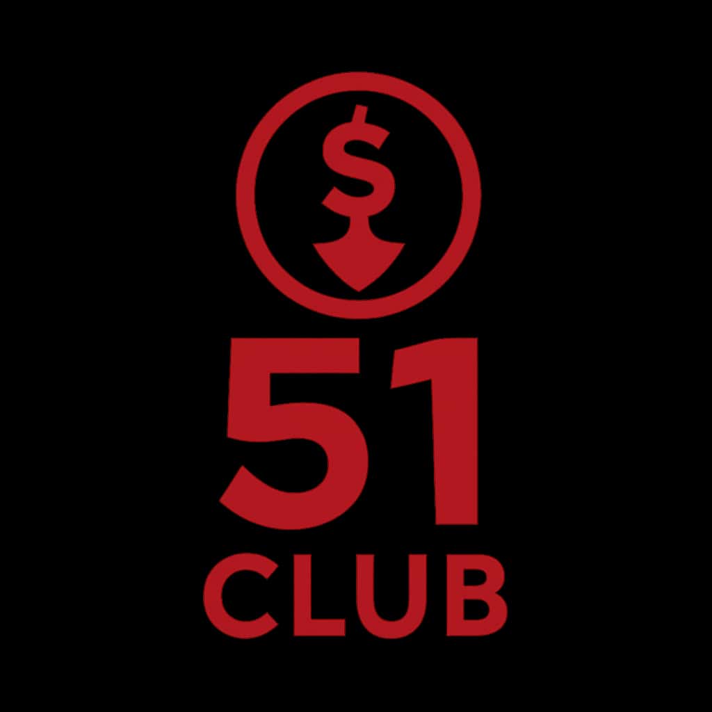 A professional badge representing optimized withdrawals with 51 Club.