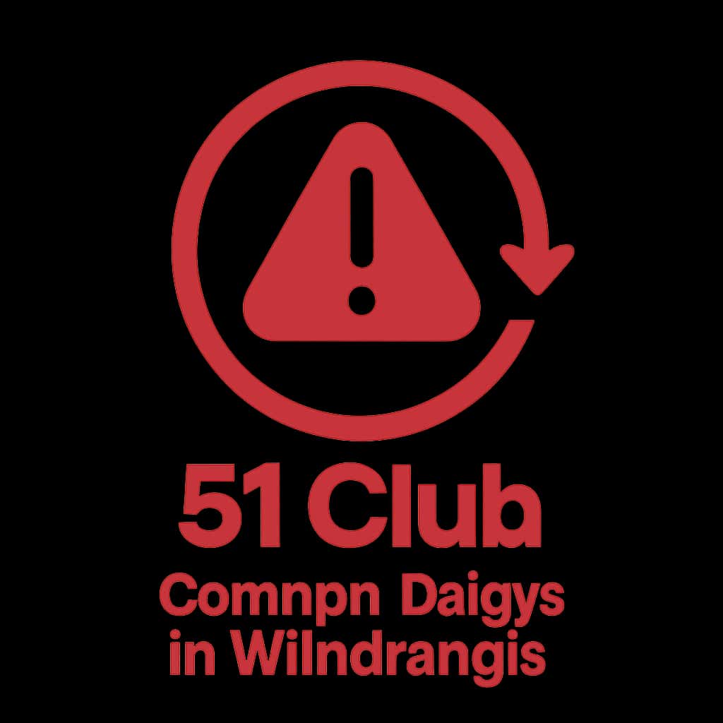 A badge symbolizing withdrawal issues with clear '51 Club' branding.