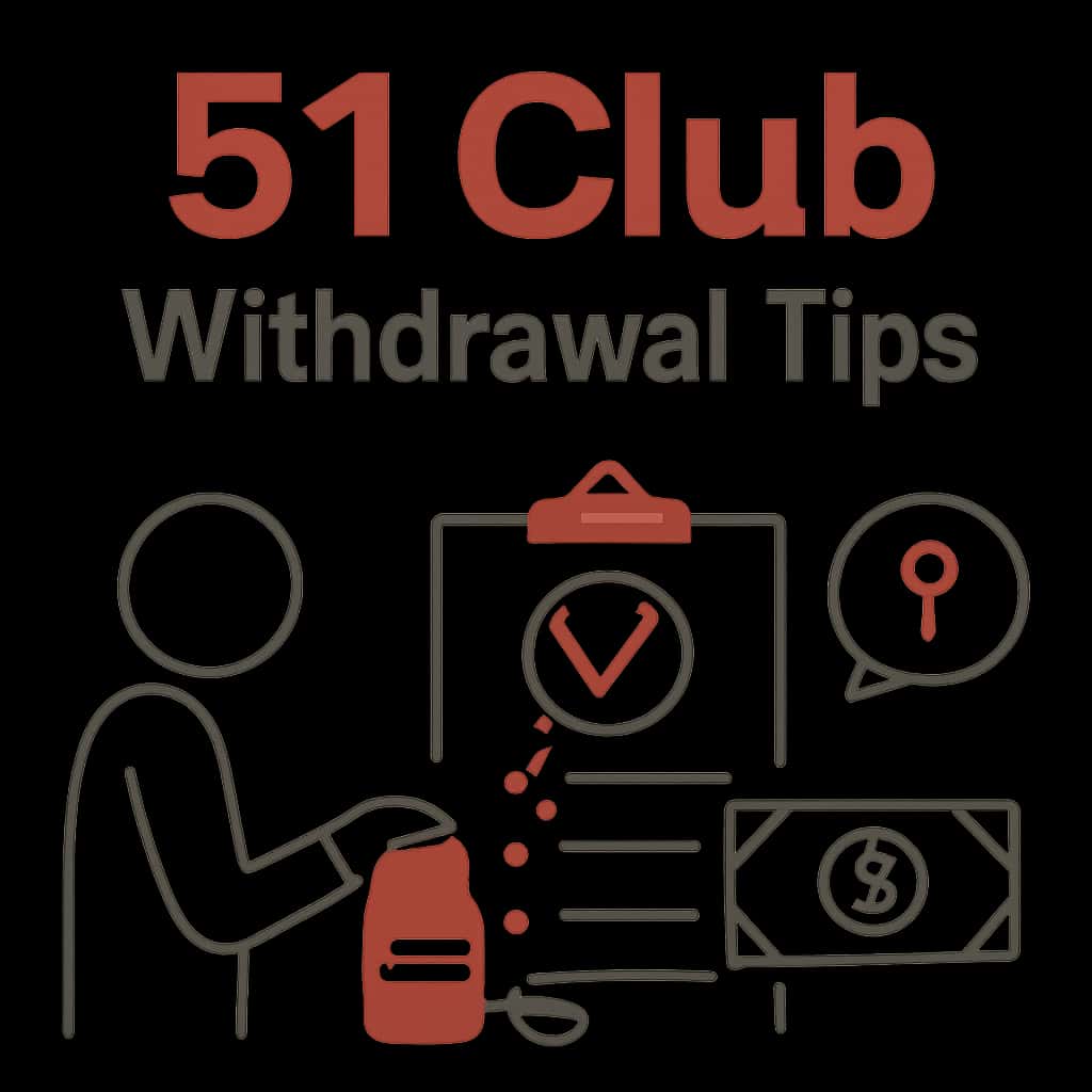 Illustration explaining the withdrawal process for 51 Club.