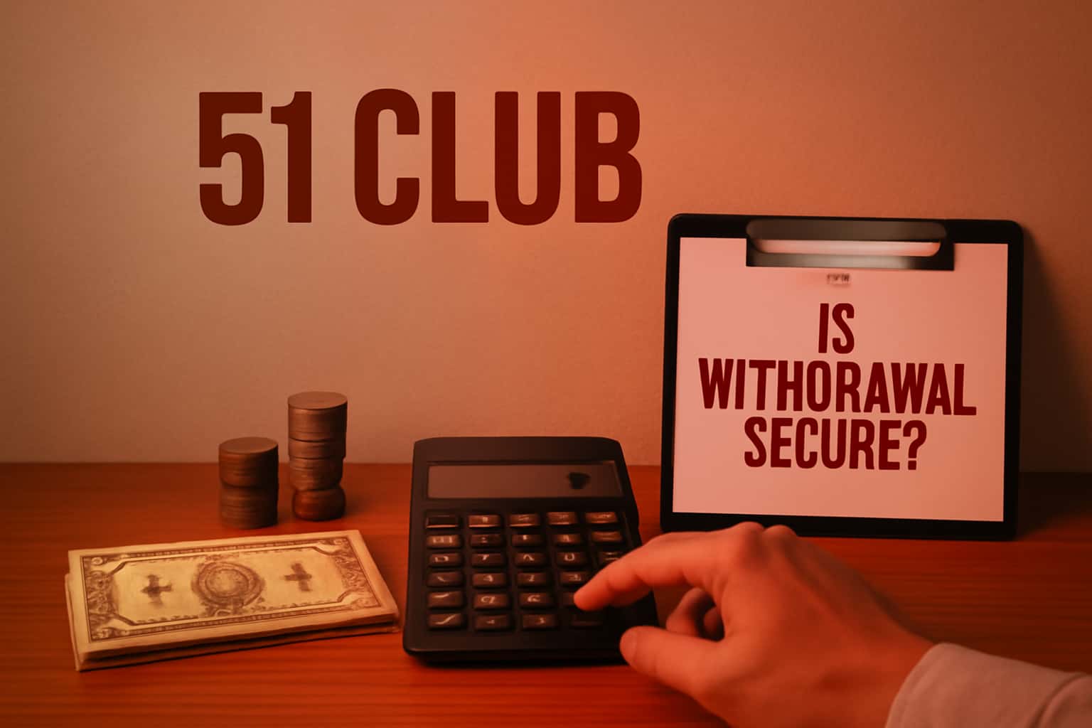 A neutral scene illustrating the security of withdrawals at 51 Club.