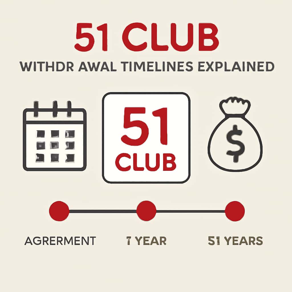 An educational diagram illustrating the withdrawal process for 51 Club.