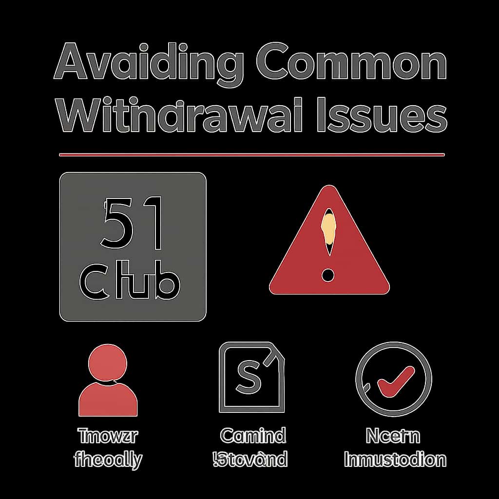 An educational diagram illustrating common withdrawal issues for '51 Club'.
