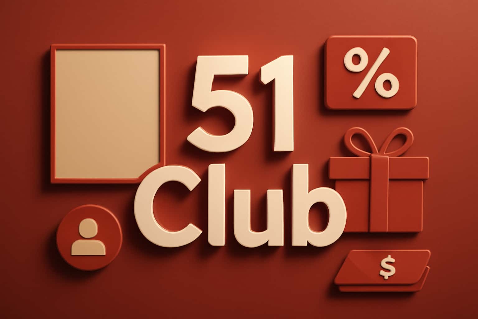 An informative visual representation showcasing promotions and bonuses related to 51 Club.