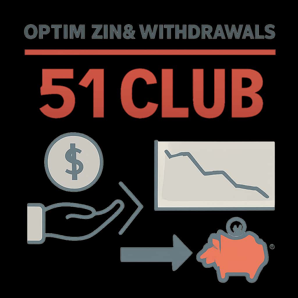 An educational diagram illustrating withdrawal optimization with 51 Club.