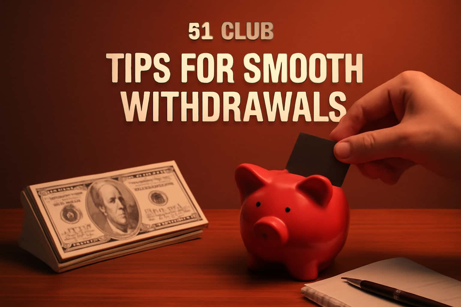 An informative scene illustrating the concept of smooth withdrawals from 51 Club.